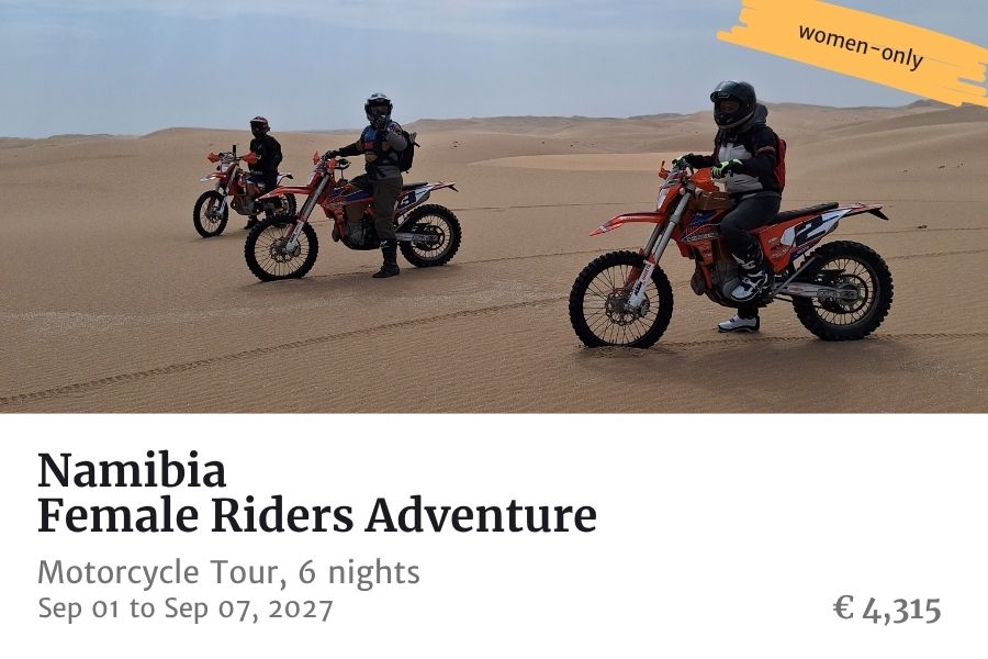 women only motorcycle tour Africa