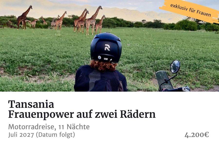 Frauen Motorradreise Tansania