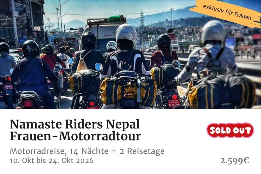 Frauen Motorradreise Kathmandu